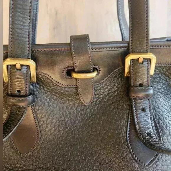 Dooney & Bourke Small Black Bucket Bag from the Metro Collection Vintage Gold - Picture 6 of 14